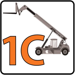 MA 1c Lull with raised forks crane hoisting license training class continuing education cont ed
